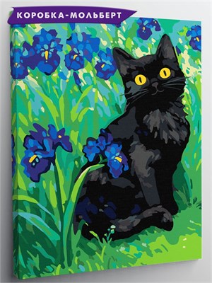 {{photo.Alt || photo.Description || 'Котёнок и ирисы - Чёрный котик.'}}