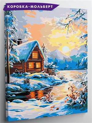 {{photo.Alt || photo.Description || 'Зимняя речка - Озеро и домик.'}}